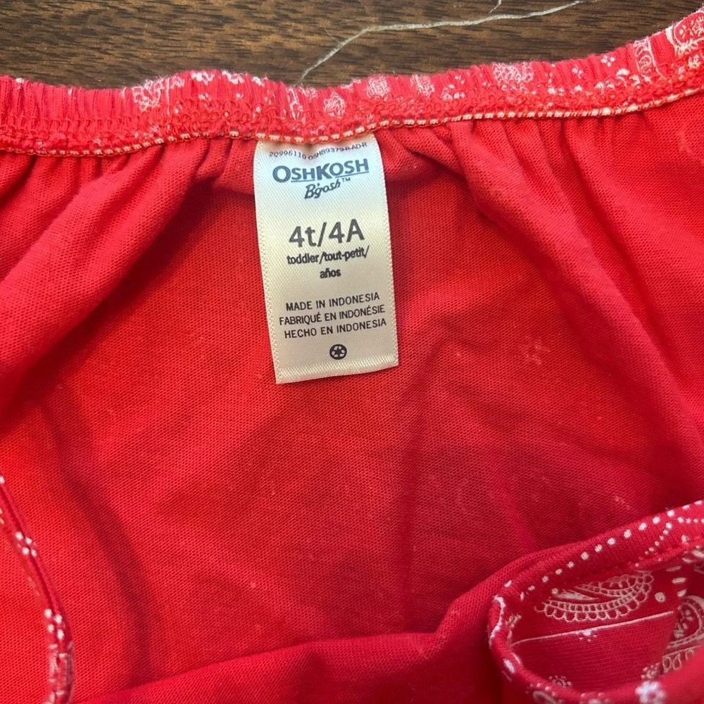 OshKosh B'gosh Red Bandana Print Bodysuit 4T